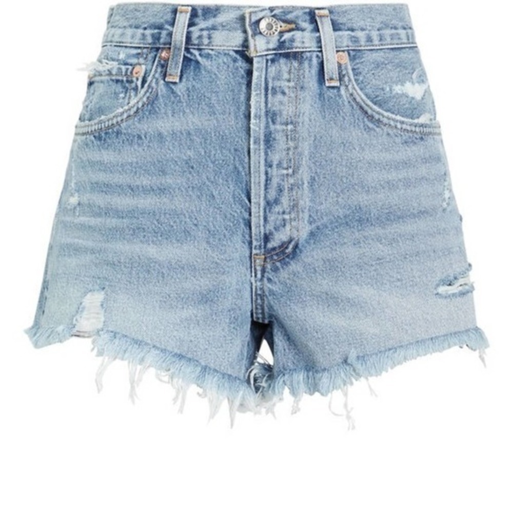 AGOLDE Parker Cut-Off Denim Shorts B2592
